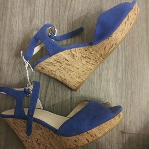 Royal Blue Nine West wedges